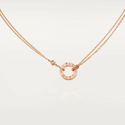 [Rose Tomorrow]LOVE NECKLACE 16MM 2 DIAMONDS