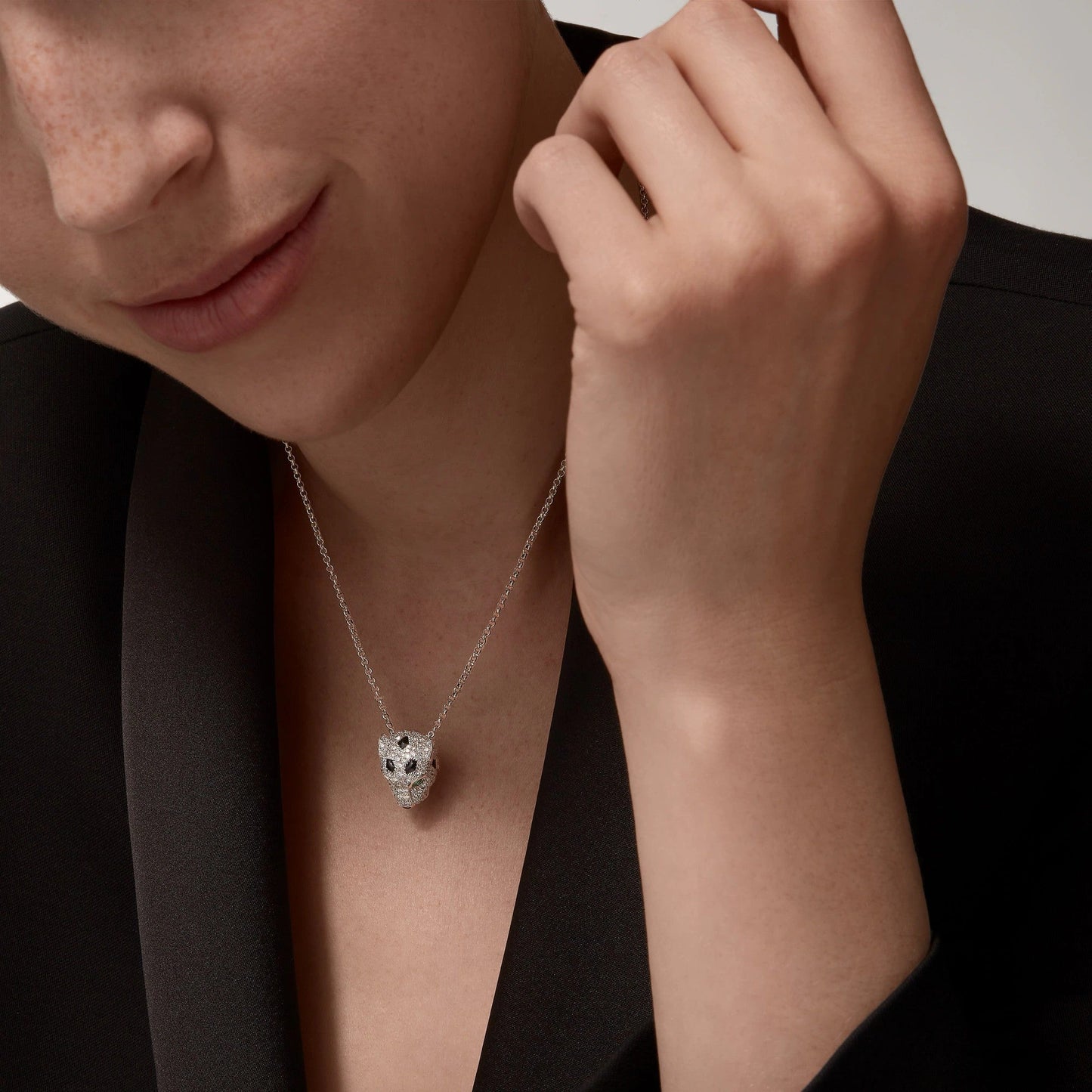 [Rose Tomorrow]PANTHERE FULL DIAMOND NECKLACE