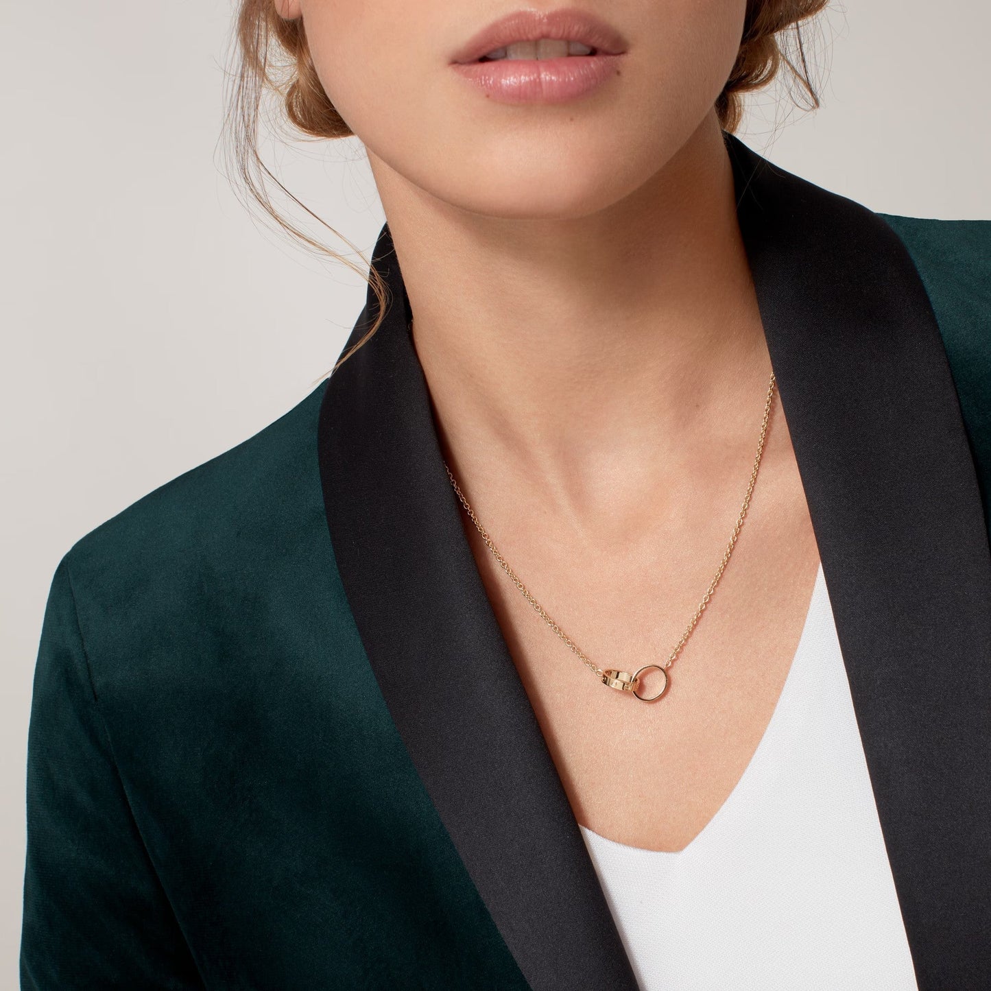 [Rose Tomorrow]LOVE DOUBLE RING NECKLACE