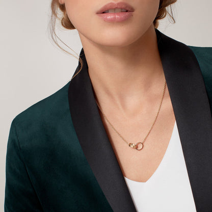 [Rose Tomorrow]LOVE DOUBLE RING NECKLACE