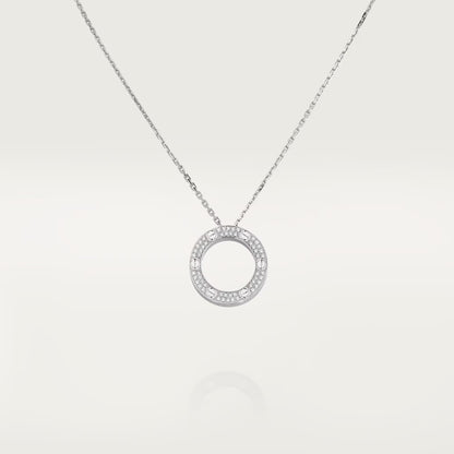 [Rose Tomorrow]LOVE NECKLACE 16MM  FULL DIAMOND