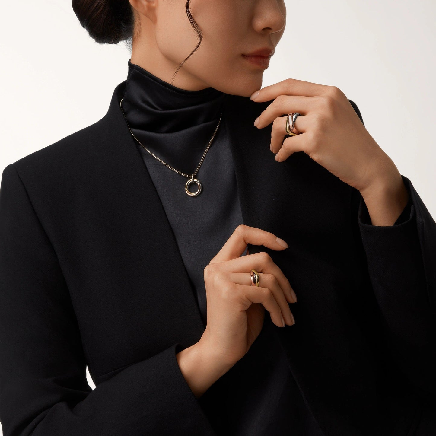 [Rose Tomorrow]TRINITY MEDIUM  DIAMONDS NECKLACE