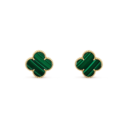 [Rose Tomorrow]CLOVER MINI 9.5MM MALACHITE  EARRINGS