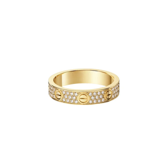 [Rose Tomorrow]LOVE RING 4.0MM DIAMOND PAVED
