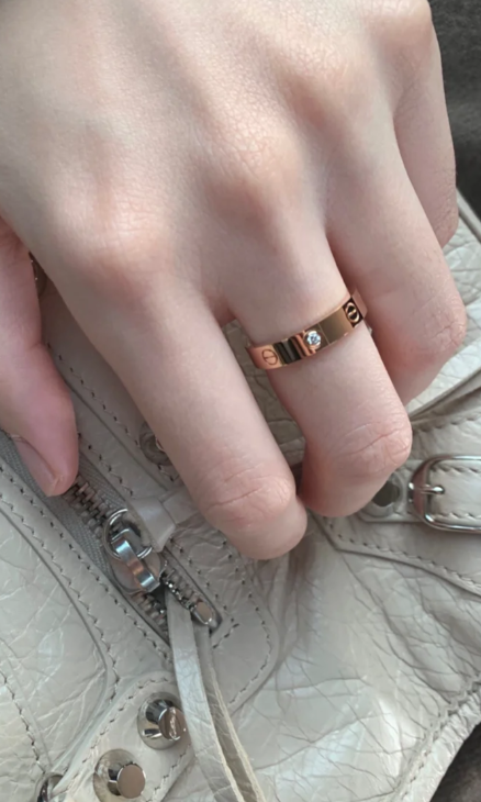 [Rose Tomorrow]LOVE RING 4MM 1 DIAMOND