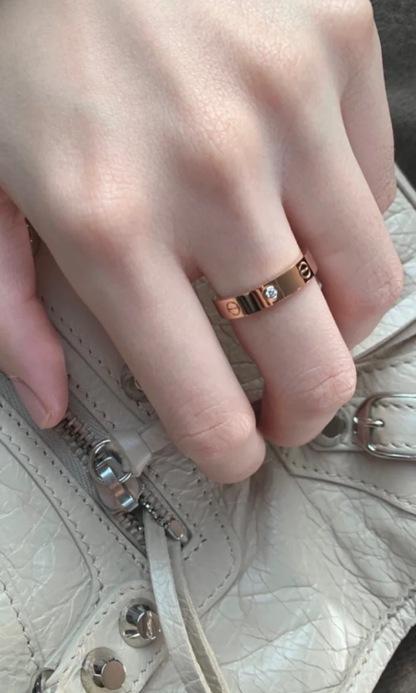 [Rose Tomorrow]LOVE RING 4MM 1 DIAMOND