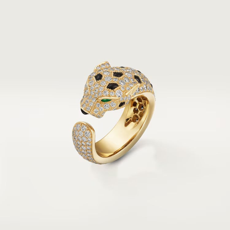 [Rose Tomorrow]PANTHERE SPOTTED FULL DIAMOND MEDIUM RING