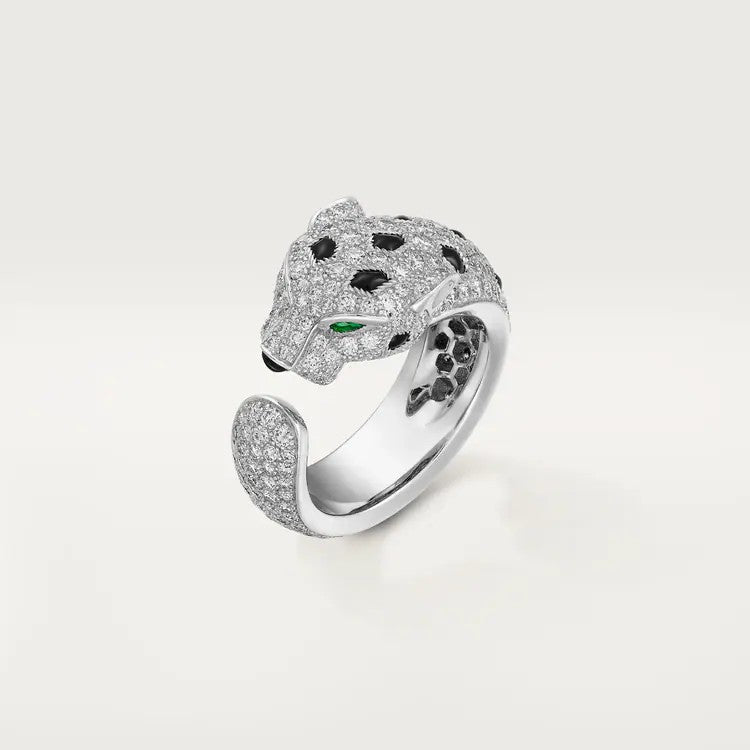 [Rose Tomorrow]PANTHERE SPOTTED FULL DIAMOND MEDIUM RING