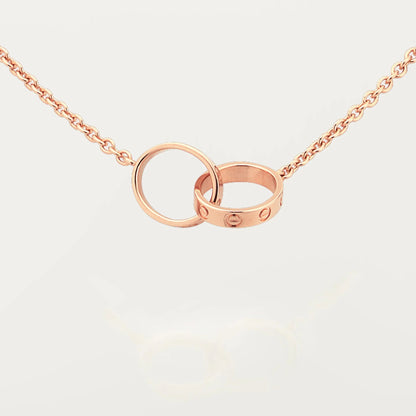 [Rose Tomorrow]LOVE DOUBLE RING NECKLACE