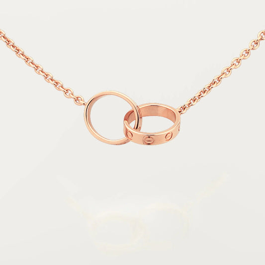[Rose Tomorrow]LOVE DOUBLE RING NECKLACE