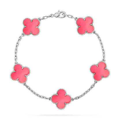[Rose Tomorrow] CLOVER 5 MOTIFS  PINK MOP BRACELET COLLECTION