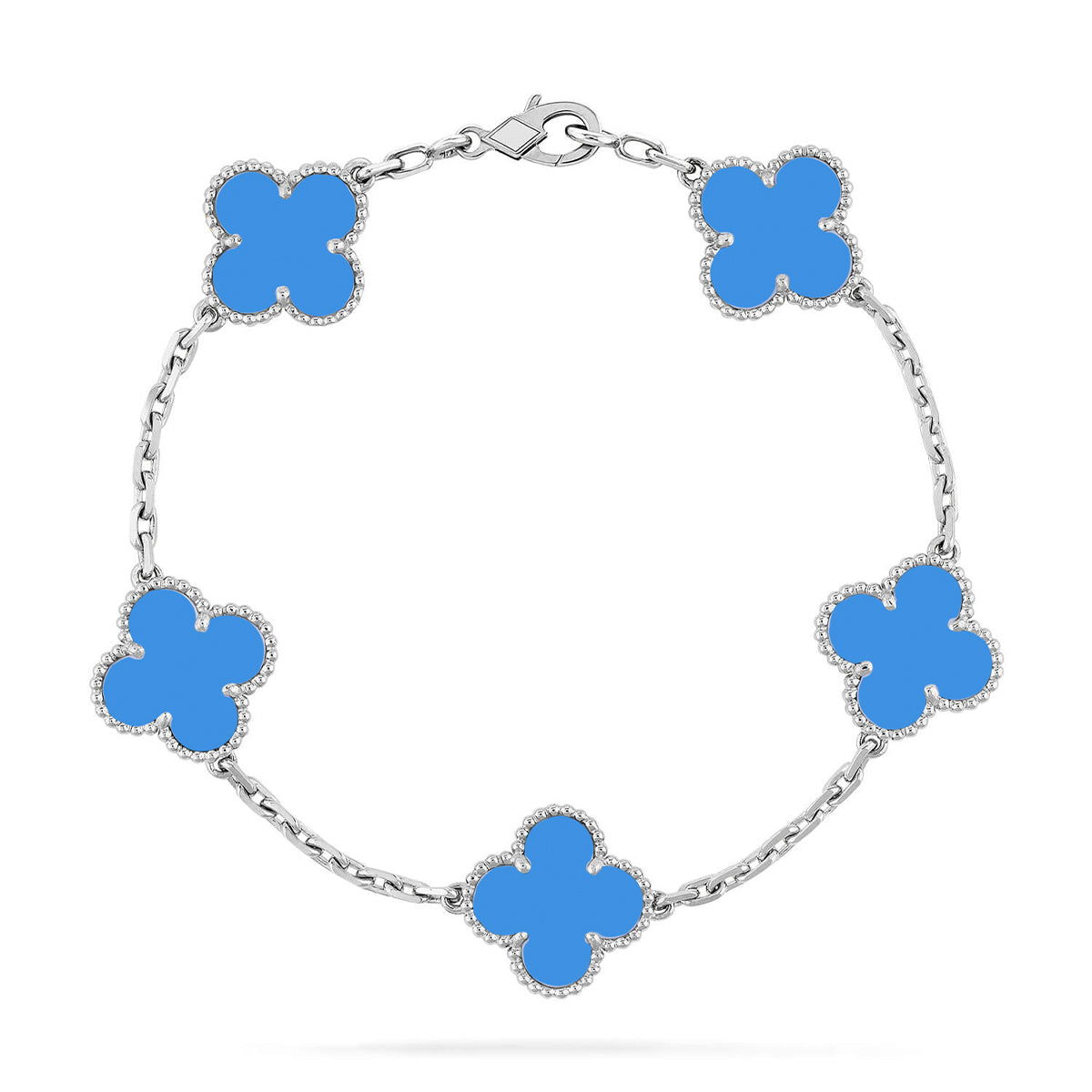 [Rose Tomorrow] CLOVER 5 MOTIF BLUE AGATE BRACELET COLLECTION