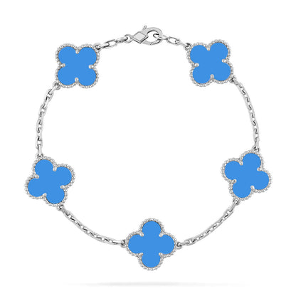 [Rose Tomorrow] CLOVER 5 MOTIF BLUE AGATE BRACELET COLLECTION