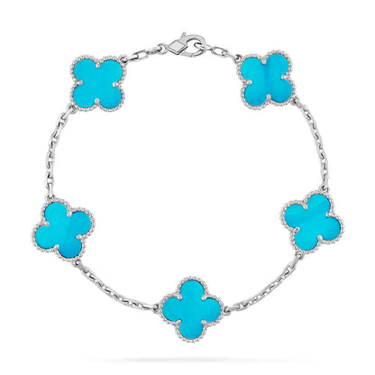 [Rose Tomorrow] CLOVER 5 MOTIF TURQUOISE BRACELET COLLECTION