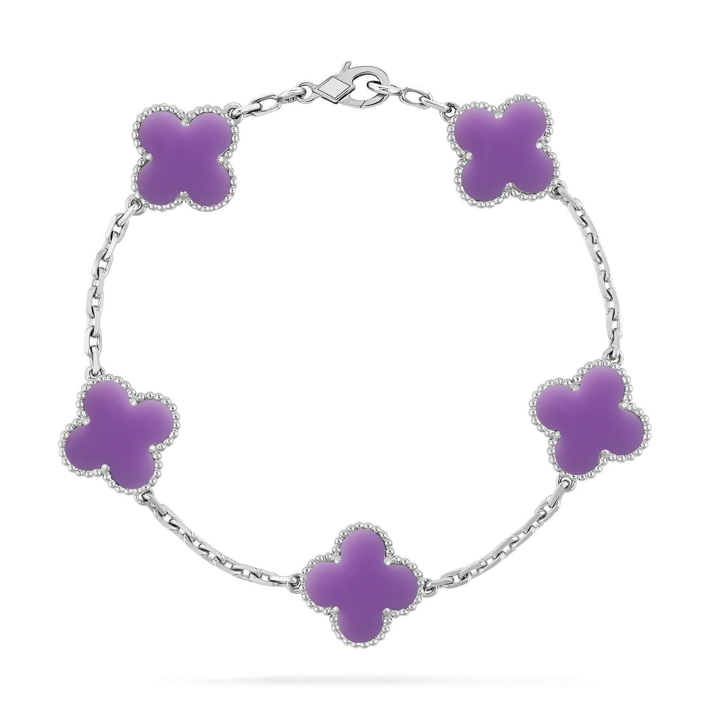 [Rose Tomorrow]CLOVER 5 MOTIF LIGHT PURPLE BRACELET COLLECTION