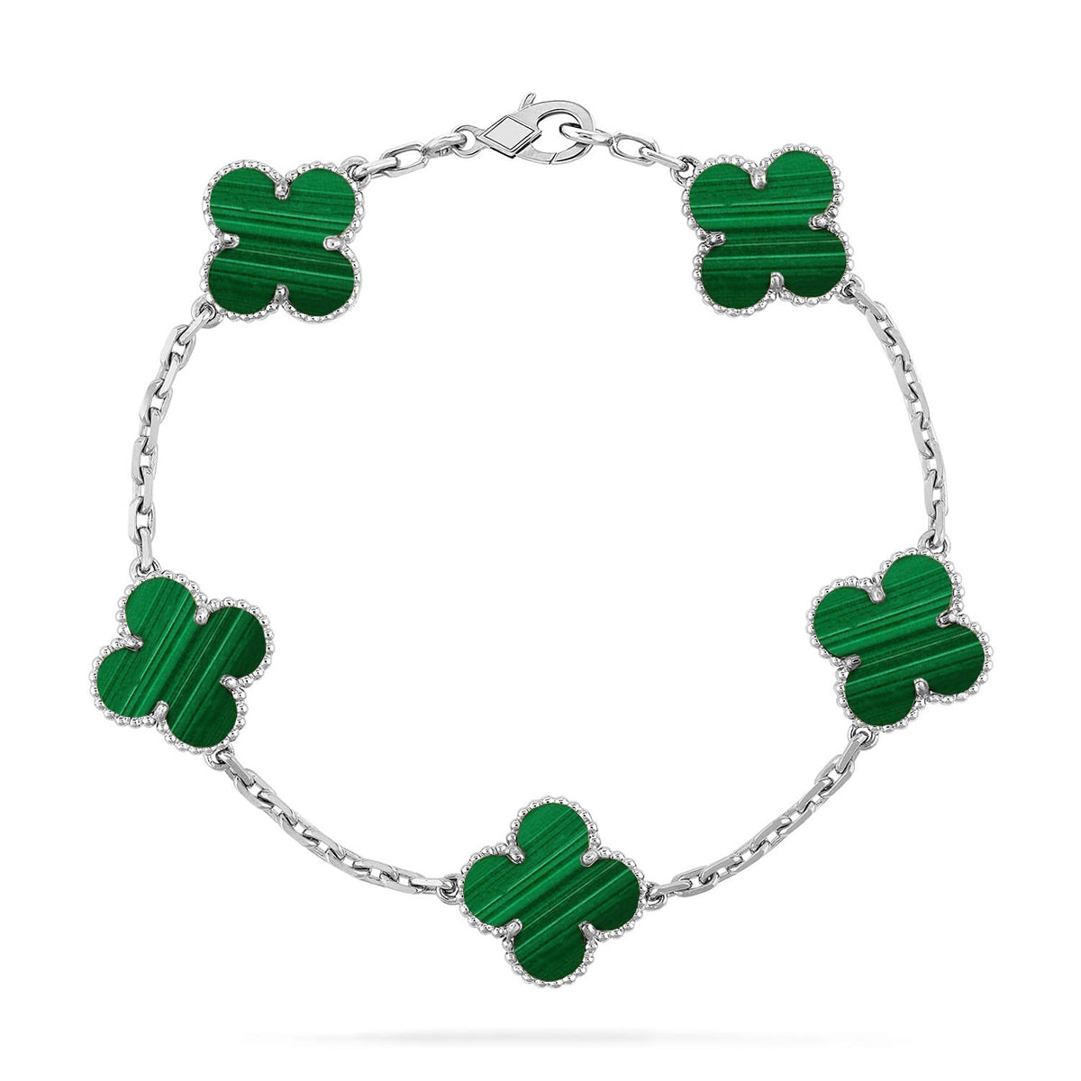 [Rose Tomorrow] CLOVER 5 MOTIF MALACHITE BRACELET COLLECTION
