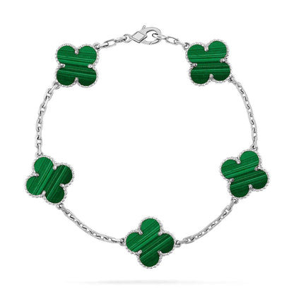 [Rose Tomorrow] CLOVER 5 MOTIF MALACHITE BRACELET COLLECTION