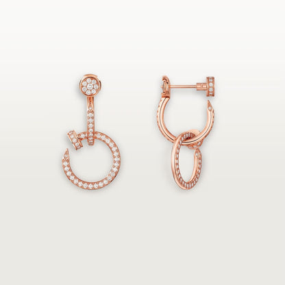 [Rose Tomorrow]JUSTE FULL DIAMOND DOUBLE EARRINGS
