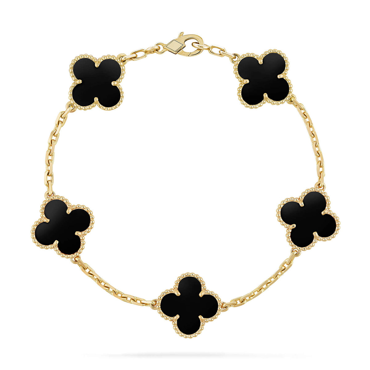 [Rose Tomorrow] CLOVER 5 MOTIF ONYXS BRACELET COLLECTION