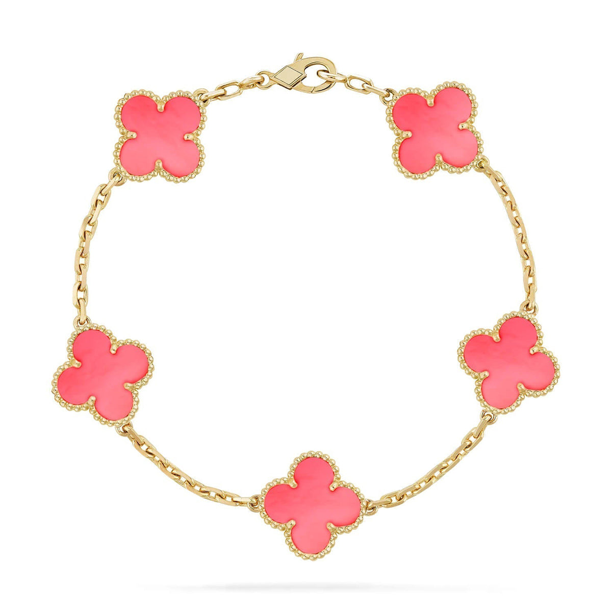 [Rose Tomorrow] CLOVER 5 MOTIFS  PINK MOP BRACELET COLLECTION