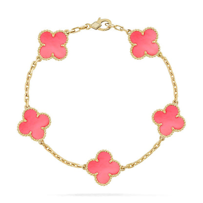 [Rose Tomorrow] CLOVER 5 MOTIFS  PINK MOP BRACELET COLLECTION