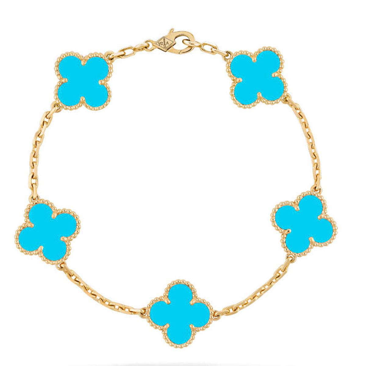 [Rose Tomorrow] CLOVER 5 MOTIF TURQUOISE BRACELET COLLECTION