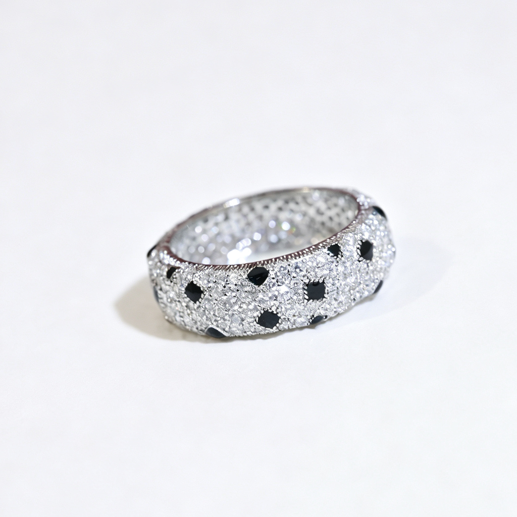 [Rose Tomorrow]PANTHERE SPOTTED FULL DIAMOND RING