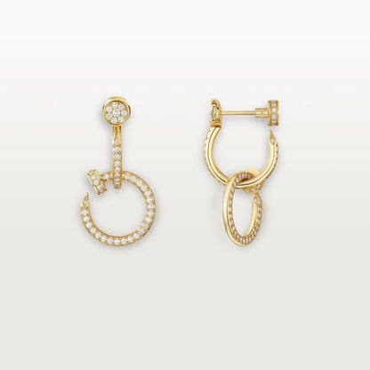 [Rose Tomorrow]JUSTE FULL DIAMOND DOUBLE EARRINGS