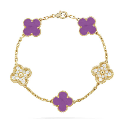 [Rose Tomorrow] CLOVER 5 MOTIF VIOLET BRACELET COLLECTION