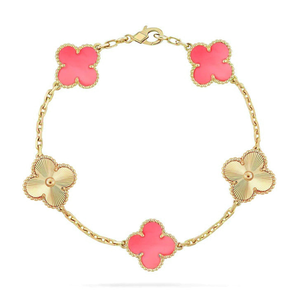 [Rose Tomorrow] CLOVER 5 MOTIFS  PINK MOP BRACELET COLLECTION