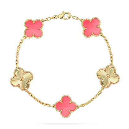 [Rose Tomorrow] CLOVER 5 MOTIFS  PINK MOP BRACELET COLLECTION