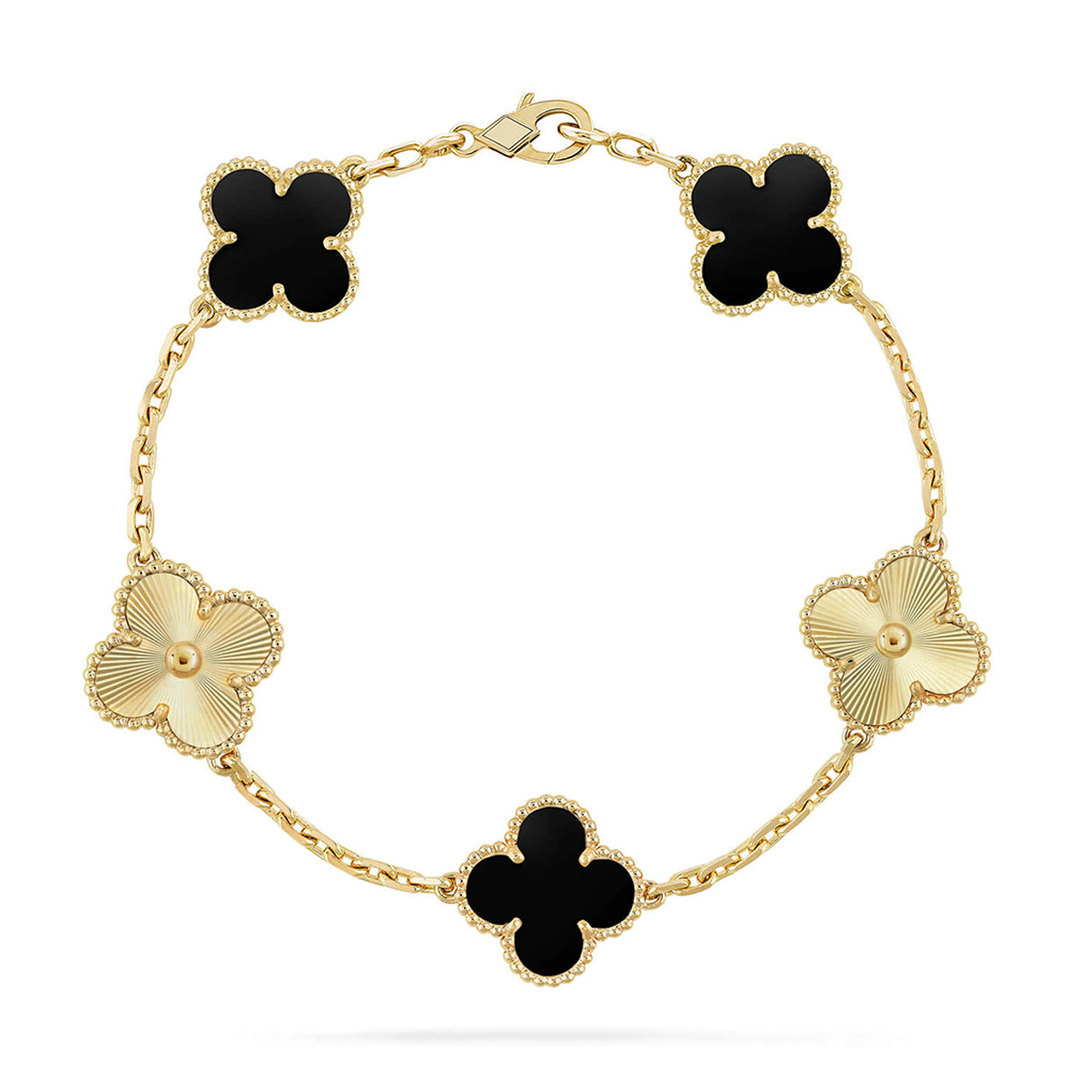 [Rose Tomorrow] CLOVER 5 MOTIF ONYXS BRACELET COLLECTION