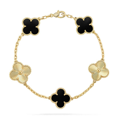 [Rose Tomorrow] CLOVER 5 MOTIF ONYXS BRACELET COLLECTION