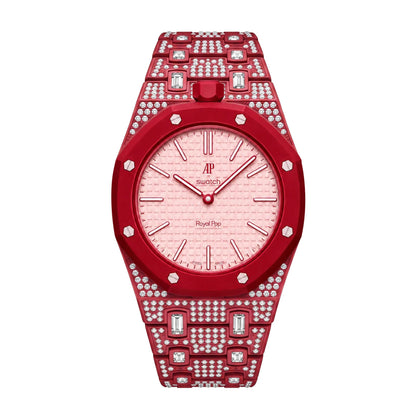 Royal Oak Pop Exclusive Bioceramic Case & Bioceramic Strap Full Diamond