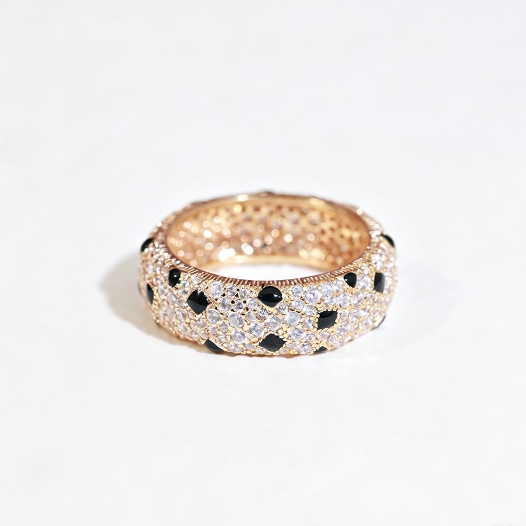 [Rose Tomorrow]PANTHERE SPOTTED FULL DIAMOND RING