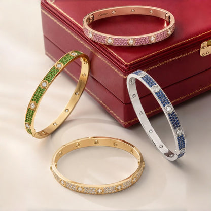 [Rose Tomorrow]2026 PAVE GEMSTONE LOVE BRACELET 6.1MM 10 DIAMONDS