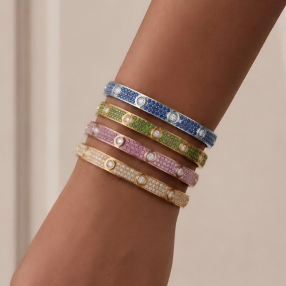 [Rose Tomorrow]2026 PAVE GEMSTONE LOVE BRACELET 6.1MM 10 DIAMONDS