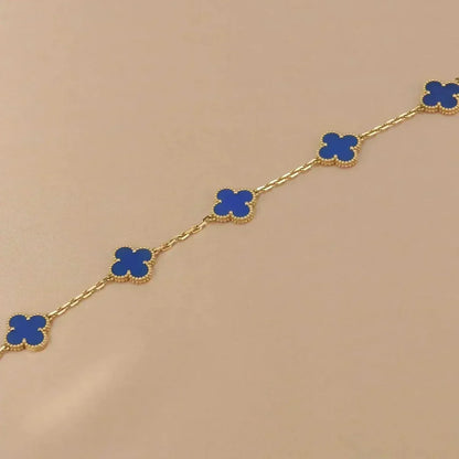 [Rose Tomorrow] CLOVER 5 MOTIF BLUE AGATE BRACELET COLLECTION