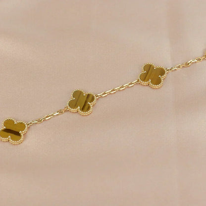 [Rose Tomorrow] CLOVER 5 MOTIFS TIGER EYE BRACELET COLLECTION