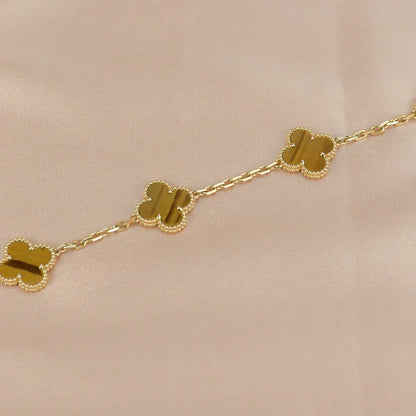[Rose Tomorrow] CLOVER 5 MOTIFS TIGER EYE BRACELET COLLECTION