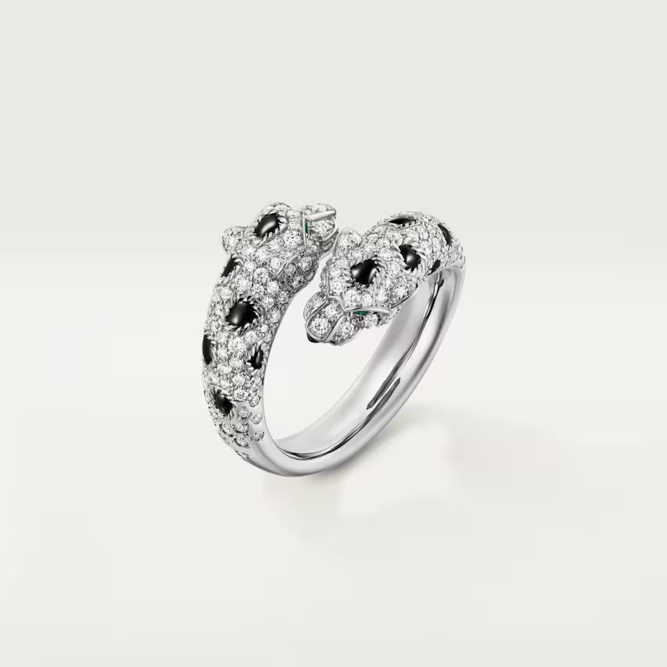 [Rose Tomorrow]PANTHERE DOUBLE HEADED FULL DIAMOND  RING