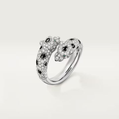 [Rose Tomorrow]PANTHERE DOUBLE HEADED FULL DIAMOND  RING