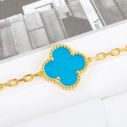 [Rose Tomorrow] CLOVER 5 MOTIF TURQUOISE BRACELET COLLECTION