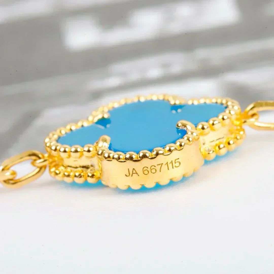 [Rose Tomorrow] CLOVER 5 MOTIF TURQUOISE BRACELET COLLECTION
