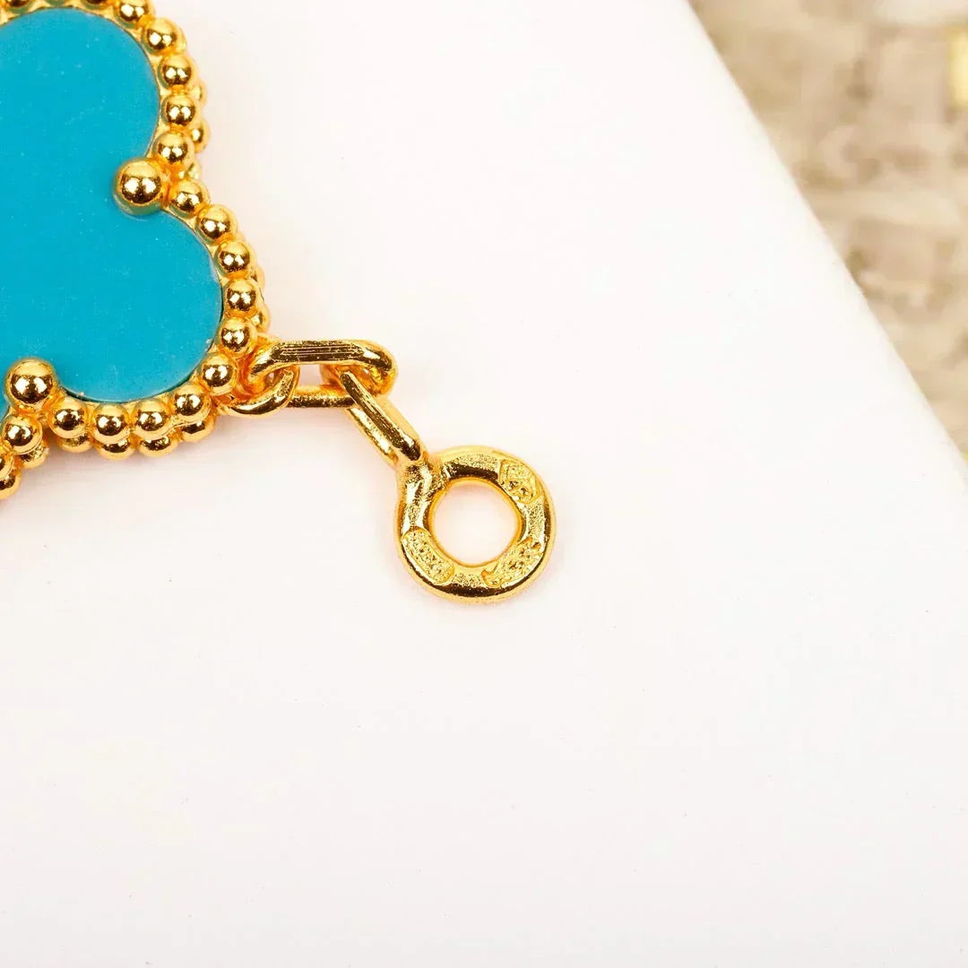 [Rose Tomorrow] CLOVER 5 MOTIF TURQUOISE BRACELET COLLECTION