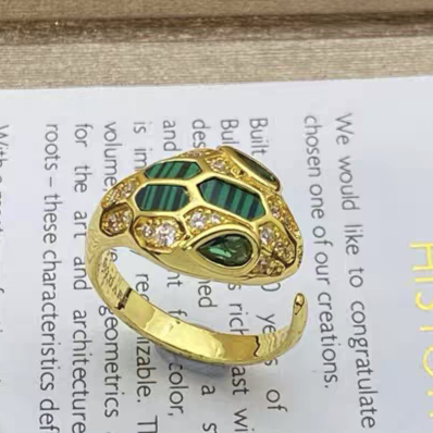 [Rose Tomorrow]BRAND NEW ASSORTED SNAKE HEAD MALACHITE RINGS