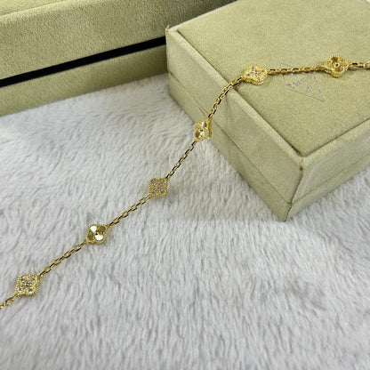 [Rose Tomorrow]CLOVER 6 MOTIF DIAMOND LASER BRACELET