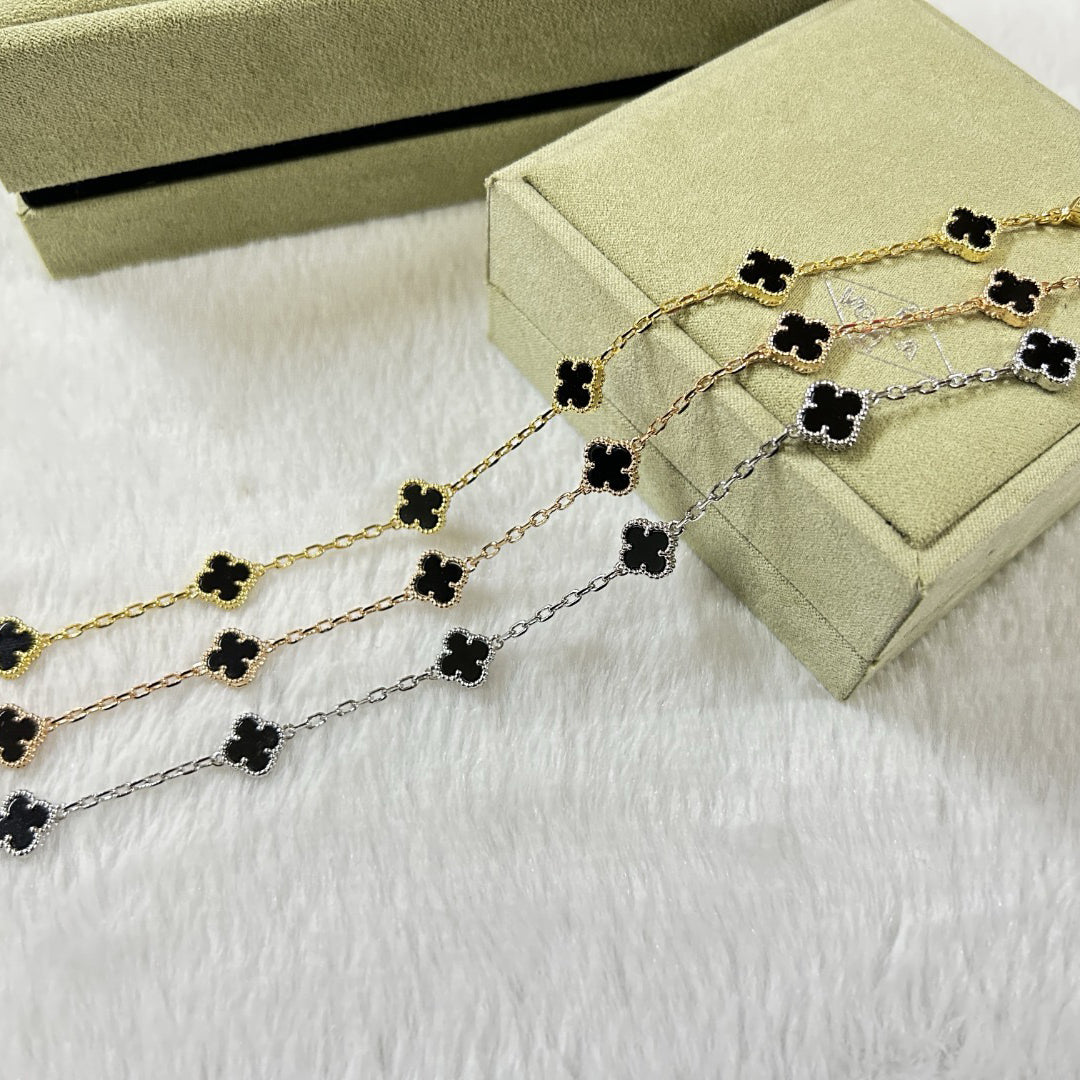 [Rose Tomorrow]CLOVER 6 MOTIF  ONYXS BRACELET