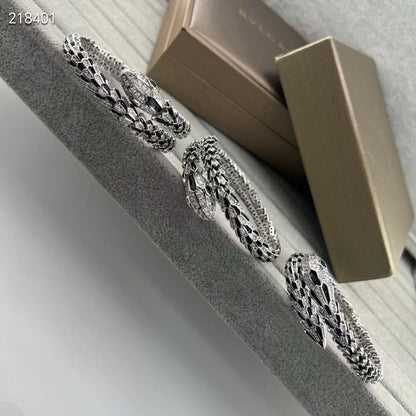 [Rose Tomorrow】NEW OBSIDIAN & DIAMOND SERPENT BRACELET