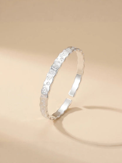 Cat Paw 925 Silver Open Bracelet